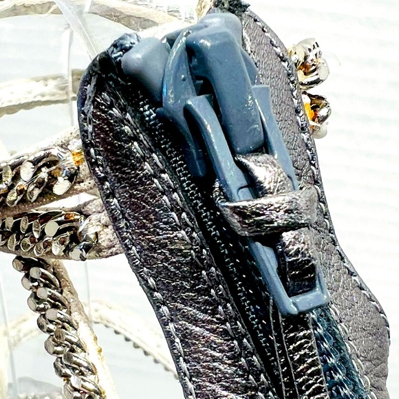 Stuart Weitzman Stilettos Gladiators Silver Chains Shoes 6 1/2 M Made in Spain - Picture 15 of 16